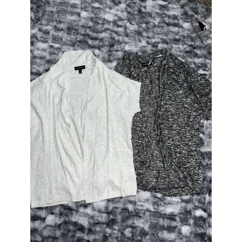 Lane Bryant Open Front Cardigan 14/16 Plus Size Sweater, Short‎ Sleeve Lot Of 2